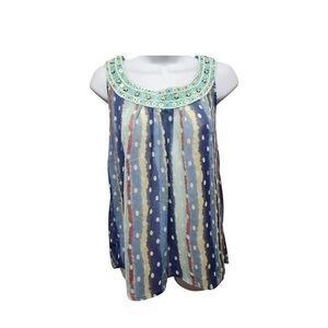 American Rag Sleeveless Racerback Multicolor Blouse Size M